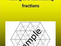 Adding and subtracting fractions 2 – Math puzzle