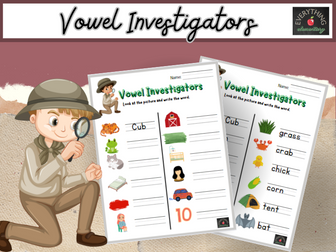 Vowel Investigators- 25 worksheets for early learners