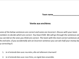 Vente Aux Enchères - Ma Famille