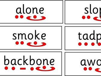 Split vowel digraph phonics flashcards