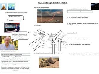 BBC - Extinction - David Attenborough - Worksheet to support the BBC Documentary