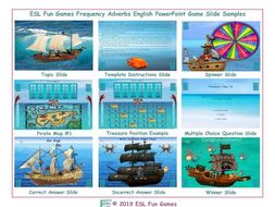 Frequency Adverbs Treasure Hunt Interactive English PowerPoint Game