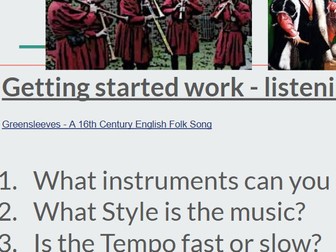 SEND Tudor music lesson 3
