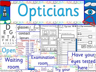 Optician role play pack- Ourselves