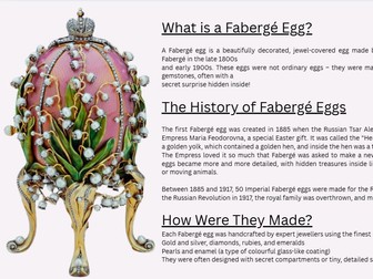 Easter Faberge Egg Drawing Tasks