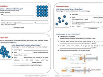 States of Matter Notes