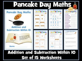 Pancake Day Maths - Addition and Subtraction Within 10
