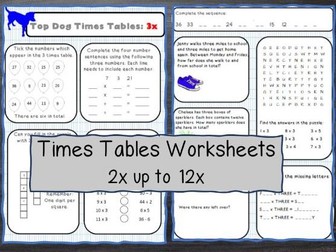 Maths Mastery Times Tables Activities.