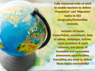 KS3 Geography/Humanities Population & Migration Units of Work