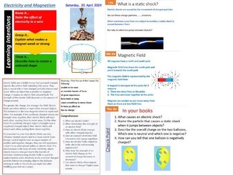 KS3 Electricity (Fields and Magnetism) Topic