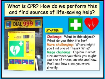 First Aid : CPR PSHE