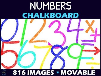 Chalkboard Numbers Font Clipart