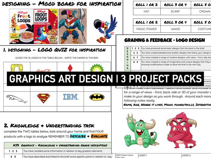 GRAPHIC DESIGN | Booklet BUNDLE | KS3 DT | Teaching Resources