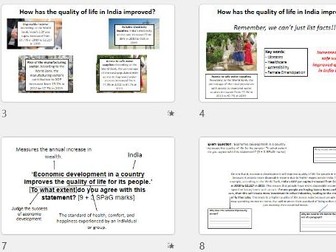 L7 - How has economic development had an impact on quality of life in India?