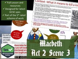 Act 2 Scene 3 Macbeth GCSE English Literature 9-1 by ajs12345 ...