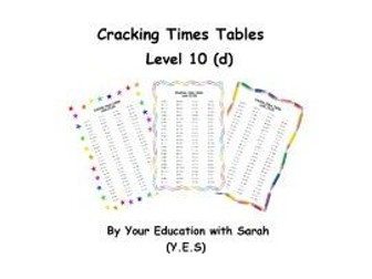 Cracking Times Tables - Levels 10 (a), 10 (b), 10 (c) and 10 (d) (DISCOUNTED PRICE)