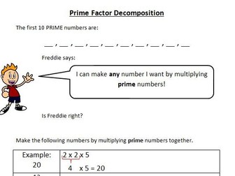 Prime Factor Decomposition - Intro for Low Ability