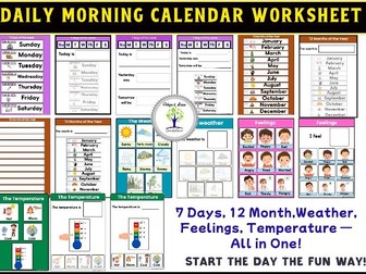 Daily Morning Meeting Calendar Visual Worksheet