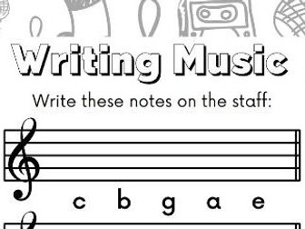 Staff Notation - Writing in Treble Clef