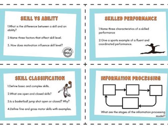 Skill Acquisition & Psychology Revision Flash Cards iGCSE
