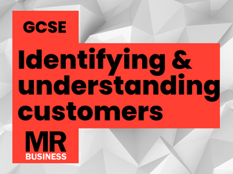 Identify & Understanding Customers - Marketing