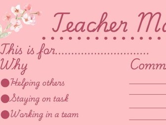 Teacher Mail to Children