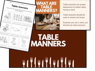 Personal hygiene - Lesson 3 - Table manners