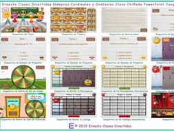 Cardinal and Ordinal Numbers Kooky Class Spanish PowerPoint Game