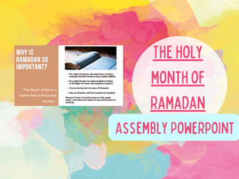 Assembly PowerPoint on the Holy Month of Ramadan