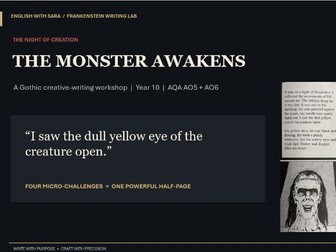 AQA Frankenstein Masterclass
