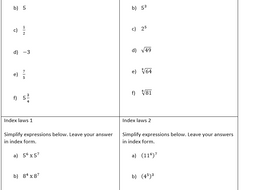 Laws of indices pdf image