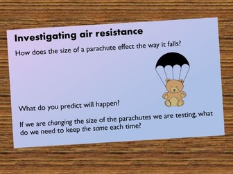 Year 5 Air Resistance Lesson