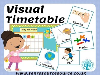 Visual Timetable Cards