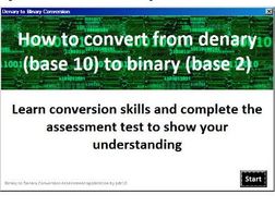 Denary To Binary Conversion Essment By Pdt10 Teaching Resources Denary To Binary Conversion Essment By Pdt10 Teaching Resources Tes