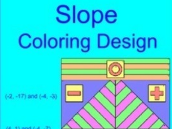 SLOPE - FINDING SLOPE OF TWO POINTS COLORING ACTIVITY