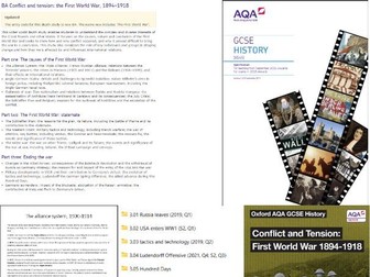 AQA: First World War 1894-1918 entire unit