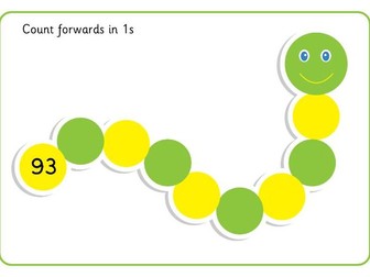 Number Activity Y1 - Counting Caterpillars - 24 cards
