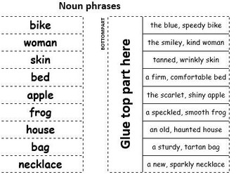 Expanded noun phrase flip book