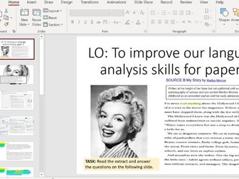 AQA English Language Paper 2 Q1-4 guided lessons  to the exam