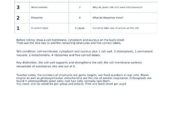 Plant Cell Drive | Biology Retrieval Game | KS3 GCSE