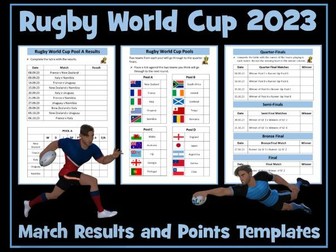 Rugby World Cup 2023 Results Templates