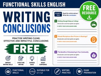 Functional Skills English Writing Conclusions