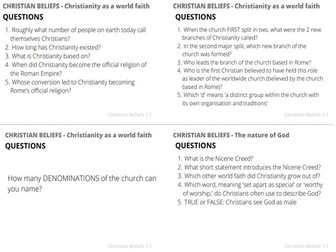 Religious Studies Q&A Flashcards - Christianity/Islam Bumper Pack