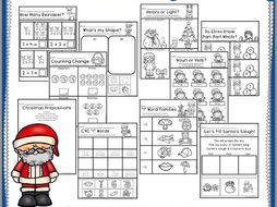 santas helpers kindergarten math literacy worksheets by santas helpers kindergarten math literacy worksheets by knowledgeboxcentral teaching resources tes