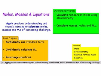 Moles Calculations (n=m/Mr), GCSE AQA Chem, Lots of Maths.