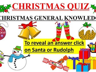 CHRISTMAS QUIZ (88 + 3 bonus questions) ages 14-18