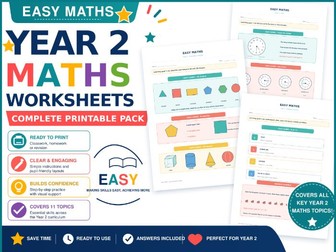Year 2 Maths Worksheets | Complete Pack