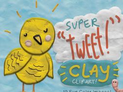 Super "Tweet!" CLAY Bird Clip Art Set – Commercial-Use