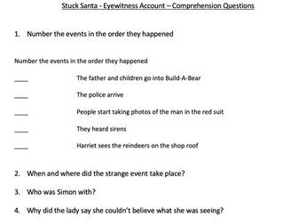 Santa Stuck - Eyewitness Account Comprehension