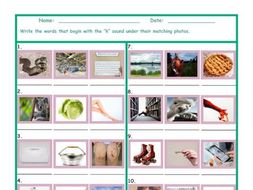 Phonics K Sound Photo Worksheet